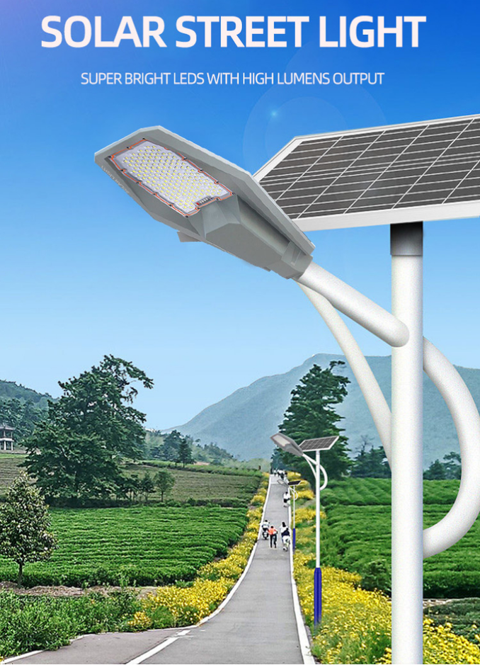 Толстые алюминиевые уличные светы 200 ватт солнечные порученные, солнечный приведенный в действие уличный фонарь IP65 делают водостойким