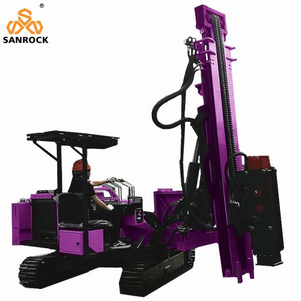 Hydraulic Pile Driver Rotation Angle 360 Degree Screw Pile Drilling Machinery Solar Photovoltaic Pile Driver Machine