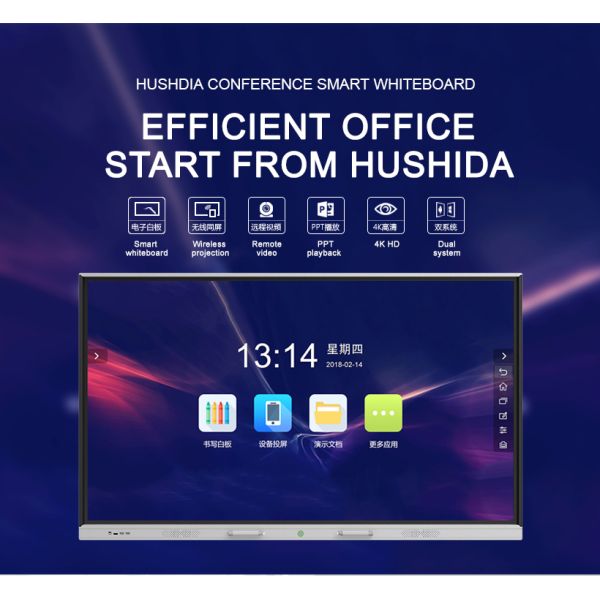 4k 3840*2460p Touch Screen Interactive Whiteboard 65 Inch Android Windows System