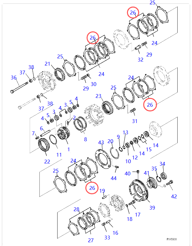 113-15-22730 Диск трения Komatsu Плита 1131522730 D21A D21E D31Q D31SM PW128UU GD355A GD405A WA40