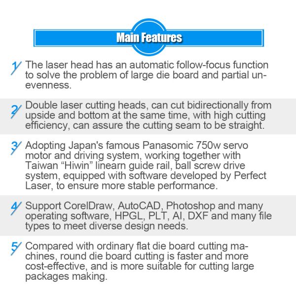 Foco automático rotatorio del equipo de troquelado de la madera contrachapada del MDF del molde 0.4-1.5m m ajustable