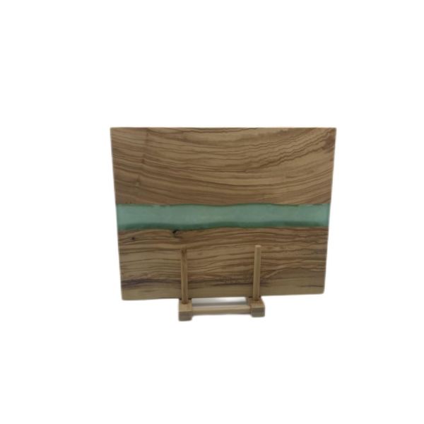 Natural Handcrafted Design 2cm Olive Wood Serving Board With Resin