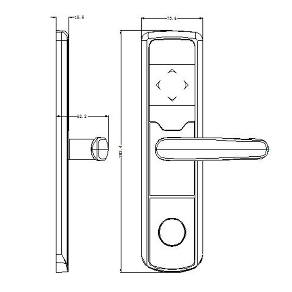 Энергосберегающие ключи / карточные дверные замки 282.4 * 73.6 мм для входа