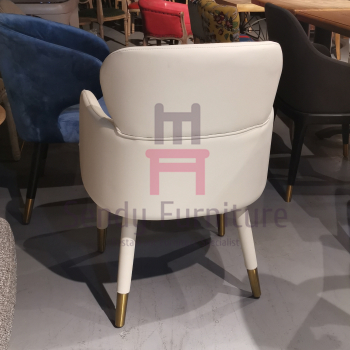 Fully Upholstered Fabric Wood Restaurant Chairs Comfortable Solid Structure