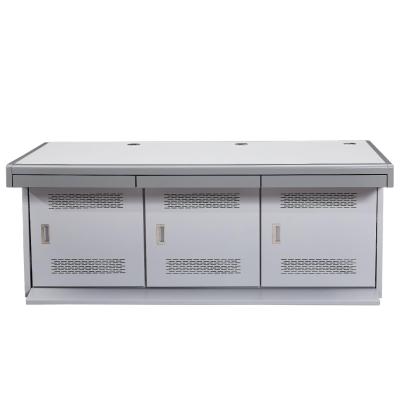 1800 Width Safety Control Room Three Station Console for Modern Office Computer Table