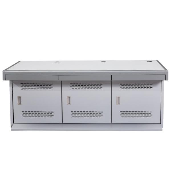 1800 Width Safety Control Room Three Station Console for Modern Office Computer Table