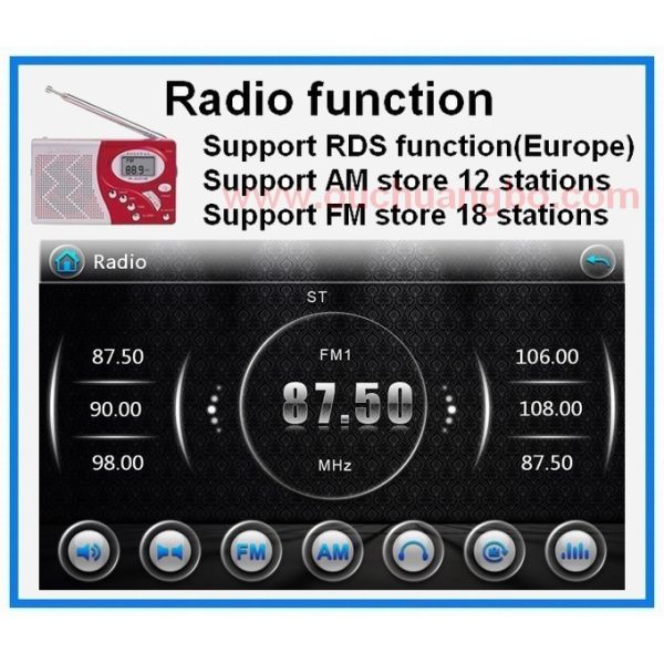 Ouchuangbo Touch Screen GPS Navigation for Universal Car DVD Video System RDS Bluetooth OCB-6205A