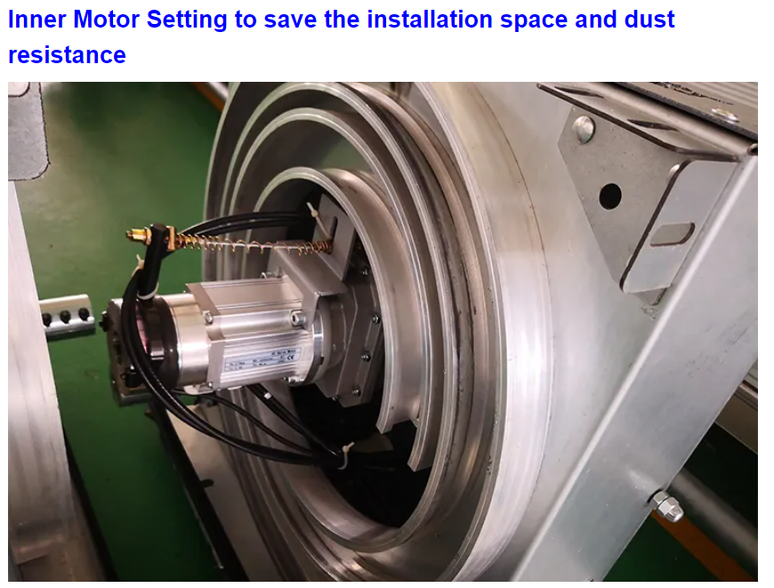 Порошок покрыл промышленную высокоскоростную спиральную дверь свертывает вверх весны расширения предкрылков двери 220mm алюминиевые