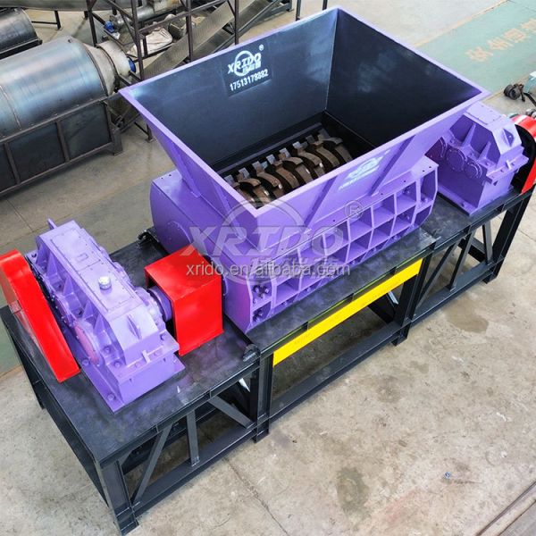 Precio de fábrica Triturador de plástico de doble eje para residuos de plástico planta de reciclaje Triturador de bloques de plástico
