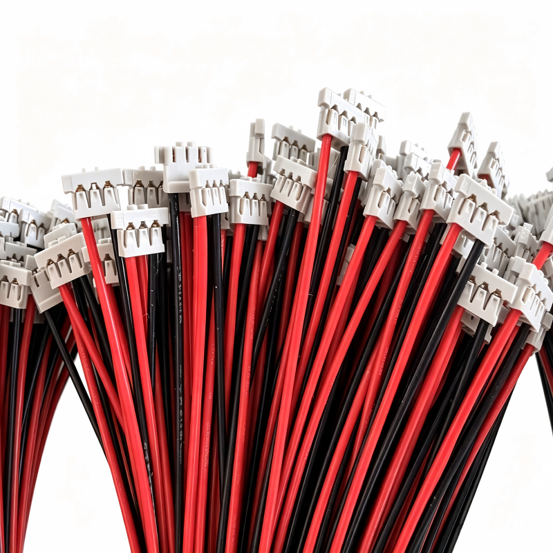 Custom JST ADHR‑03V‑H Wire Harness,P3‑Pin Housing Pin2 Empty, UL10362 #30AWG Red Black Signal Cable 3mm Tinned End for Sensor Instrument,Wire Harness Supplier China