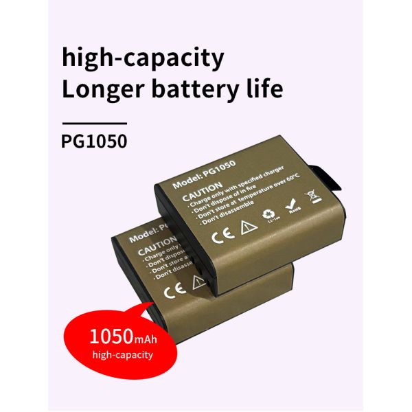 1050mAh Digital Battery Rechargeable Lithium Ion Camera Battery With LiCoO2 For Action Cameras
