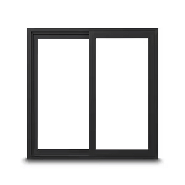 Energy Efficiency Hurricane Impact Black Aluminium Sliding Windows Single Glass
