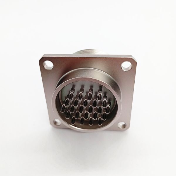 2PM27-24 24-Pin Hermetic Connector with Glass-to-Metal Sintered Seal for Extreme Environments and IP68 Airtight Rating