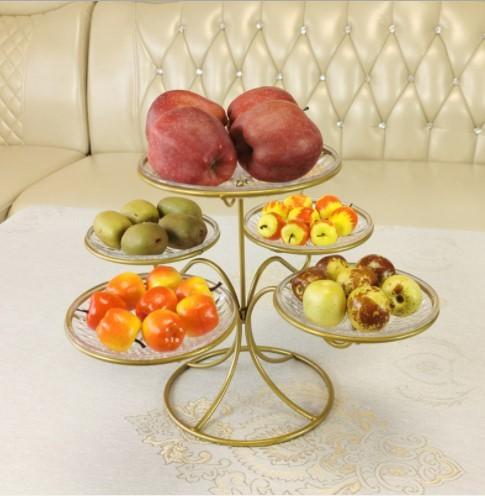 Household Wear Resistant Three Tier Steel Fruit Basket Chrome Plating