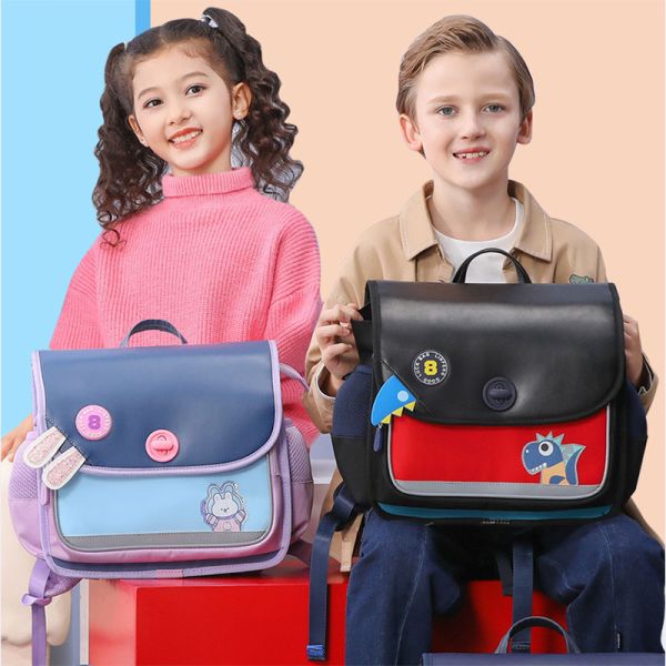 Horizontal Leather School Backpacks Orthopedic Dinosaur Backpack For Toddlers