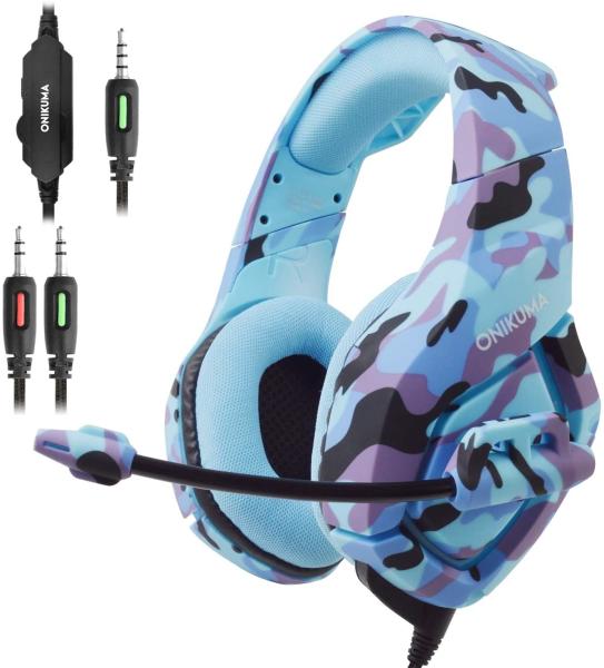 Surround Sound 3.5mm 2.2kohm onikuma camo headset