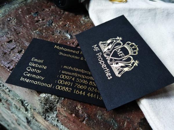 Eco Friendly Hot Foil Stamping Business Cards , Premium Matte Business Cards