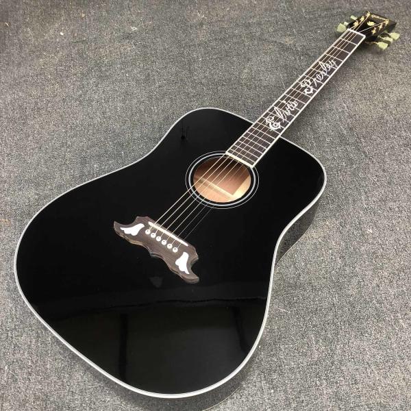 Custom 2023 dove elvis presley black acoustic guitar GB dove electric acoustic guitar