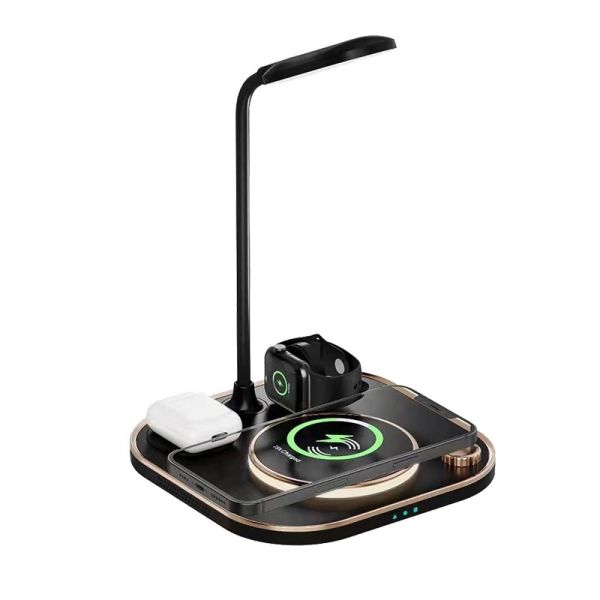 Three-in-One Wireless Charger Desk Lamp 15W Output Power Apple Huawei Mobile Phones Watches Fast Charging Station
