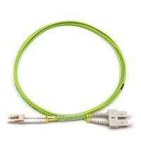 LC UPC para SC UPC Fibra Óptica Duplex OM5 Multimodo OFNR 2,0 mm Verde Lime