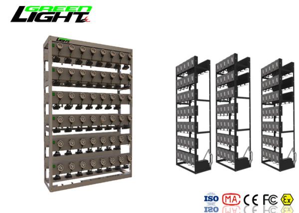 Durable LED Miners Cap Lamp 96 Charger Rack / StationWith Detachable Module