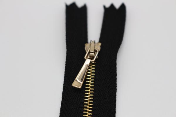 Fashion Gold Plating Brass Metal Dress Zips 2 # 36 Inch 00% Polyester Tape