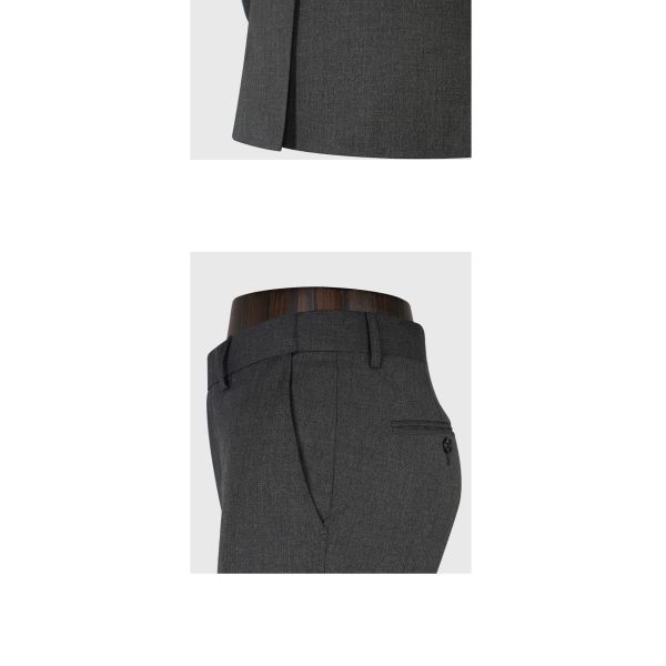 Front Style Flat Two-piece Suits in Navy Blue for Men's Casual and Formal Styles