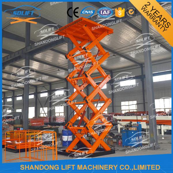Heavy Duty Stationary Hydraulic Scissor Lift Platform For Warehouse , Packaging System