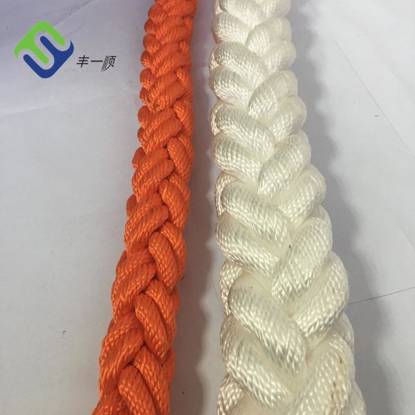72mm*220m Polyester Rope 8 Strand Braided Marine Rope For Ship Vessels
