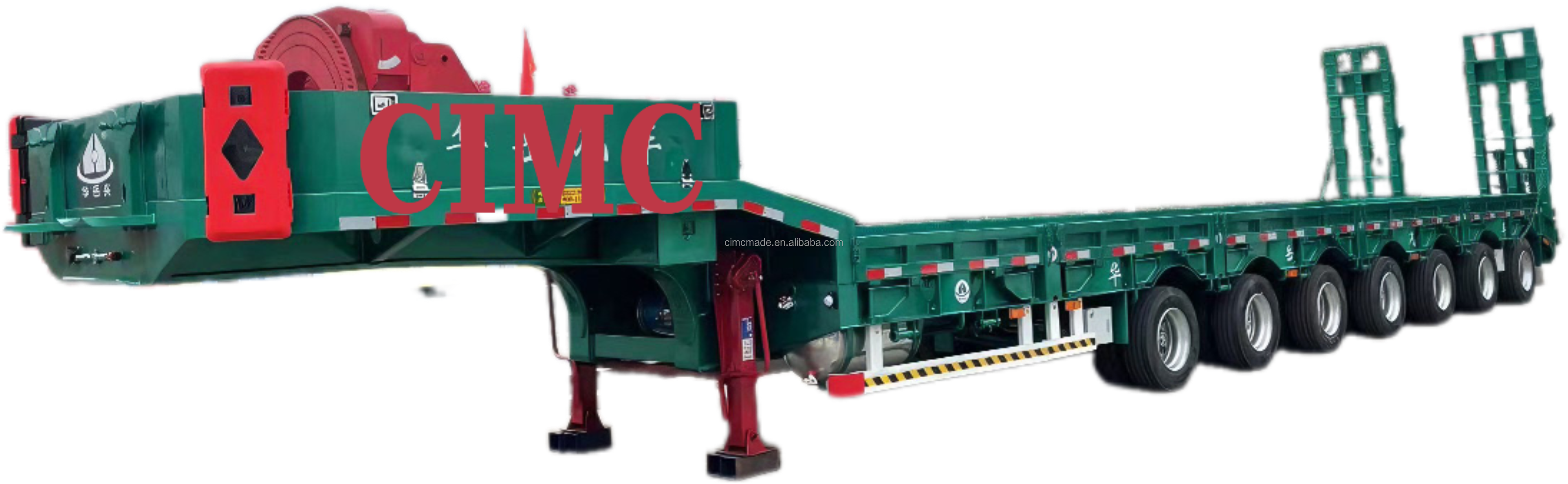 CIMC Heavy 6 Axle Low Bed Semi-Trailer Steel Material Truck Trailers with Performance