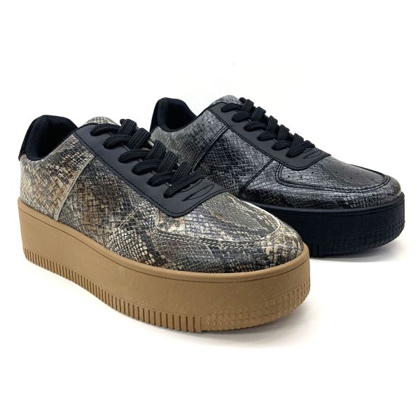 Модные дамские необычные платформенные туфли с черным белым красным цветом