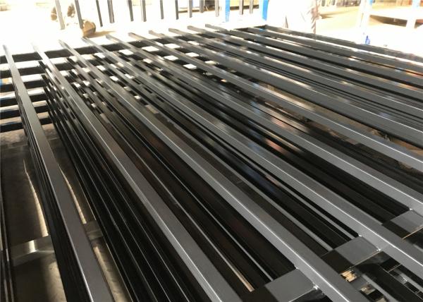 Steel Hercules Security Fencing Slanted Tubular Palisade Fences Ornamental Wrought Iron Panels