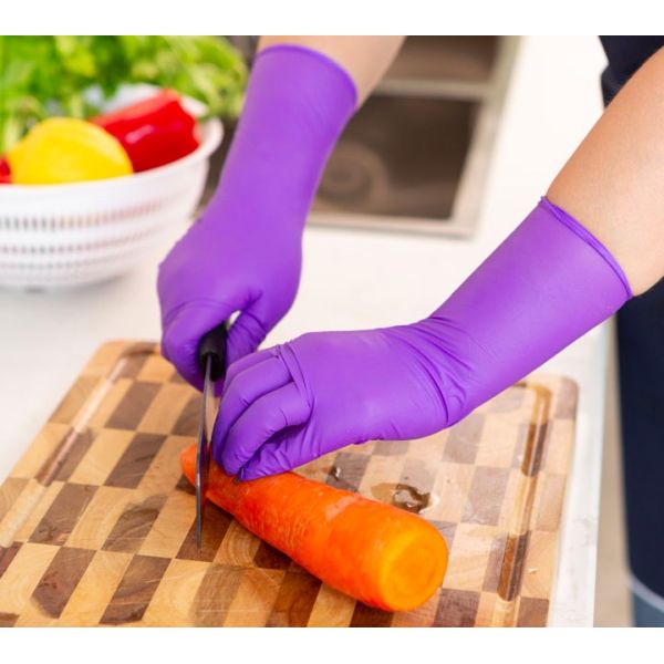 Disposible пудрит размер цвета свободных перчаток нитрила голубой черный от s к XL