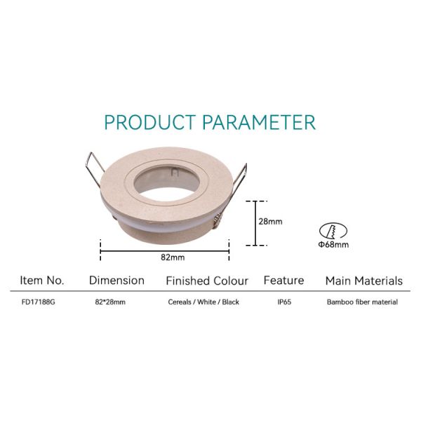 Eco Friendly Downlight Enclosure Round IP65 Recessed Can Light Housing
