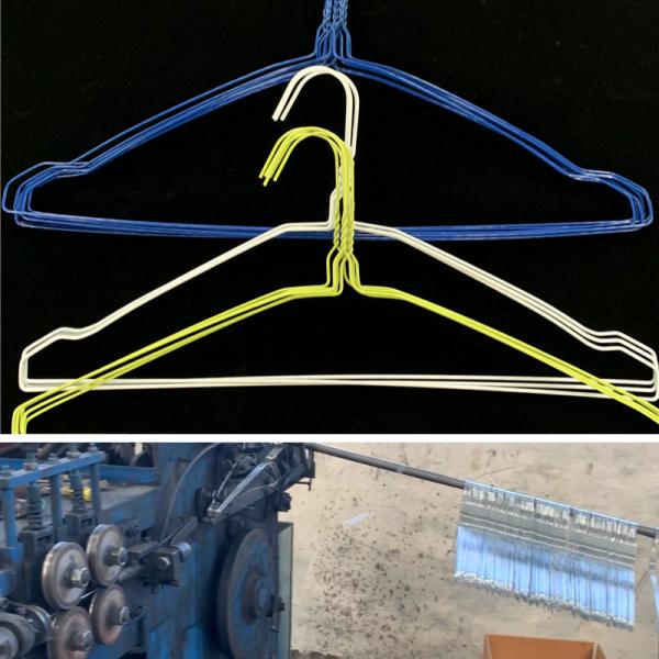 Thin White Wire Suit Hanger Diameter 2.5mm 40.5cm Size 500pcs Per Box
