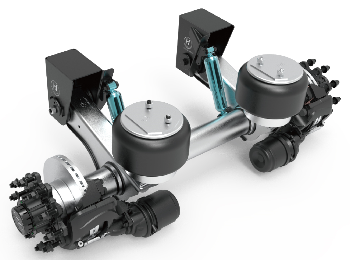 12R22.5 Tire 10000kgs American Air Suspension System With Disc Axle Series