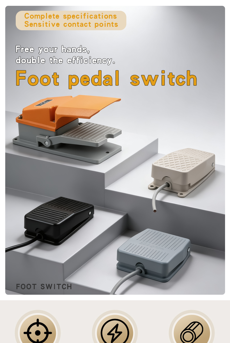 Punch press controller machine with wired reset anti-slip foot switch TFS-1 TFS-201 TFS-302 LT4