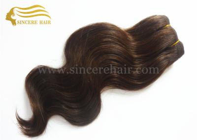 14 Body Wave Hair Weft Extensions, 35 CM Brown Remy Human Hair Weft Extension For Sale