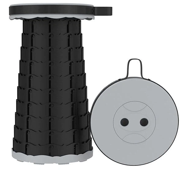 Retractable Folding Stool, Collapsible Telescoping Foldable Stool For Adults For Outdoor Fishing Hiking Gardenin