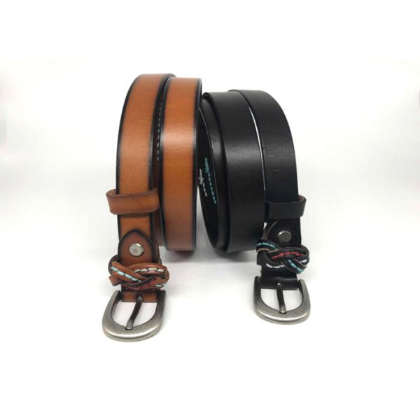 Hand Stitching Brown 23mm Women's Fashion Leather Belts