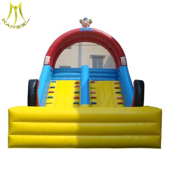 Hansel stock inflatable amusement park kids jumping castle with slide supplier