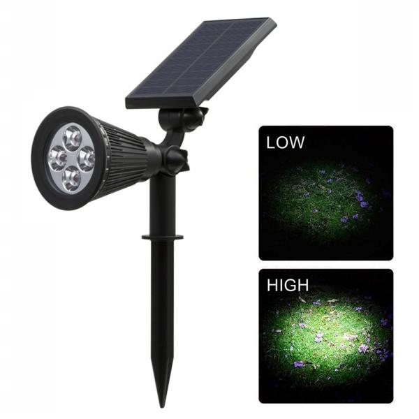 Solar Lights,2-in-1 Waterproof 4 LED Solar Spotlight Adjustable Wall Light Landscape Light