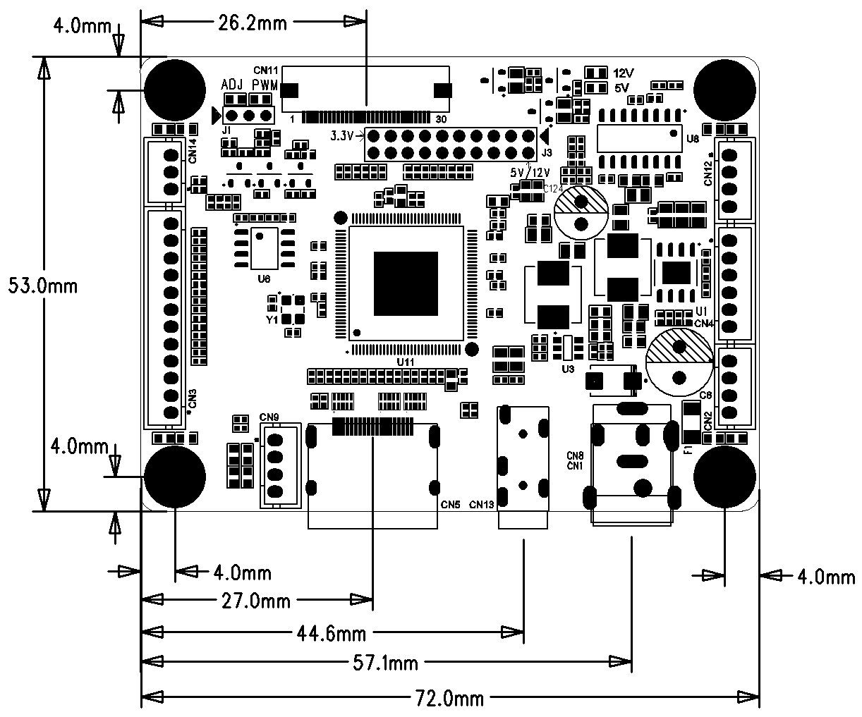 Industrial HDMI Driver Board 30 Pin LCD Driver Board 1920×1200 60Hz Resolution