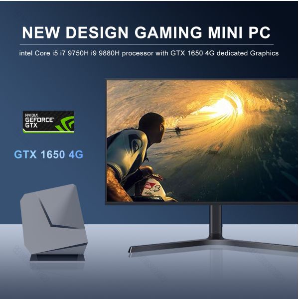 Gaming Mini Pc Core I7 9750H 10750H 2 Pcs SO DIMM With Gtx 1650 4GB VGA Card