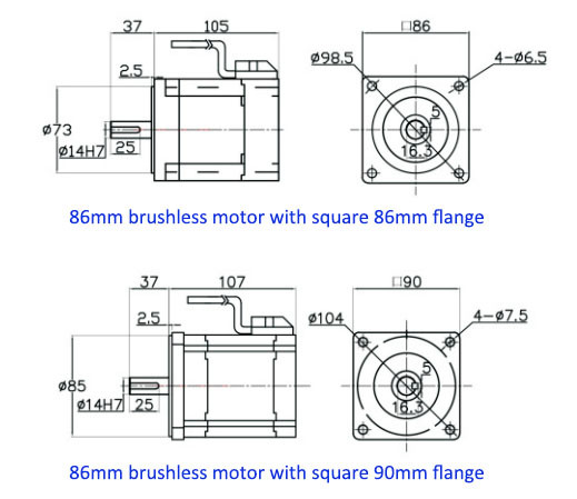 мотор AGV 450W 48V 3000rpm OD 86mm безщеточный с регулятором водителя