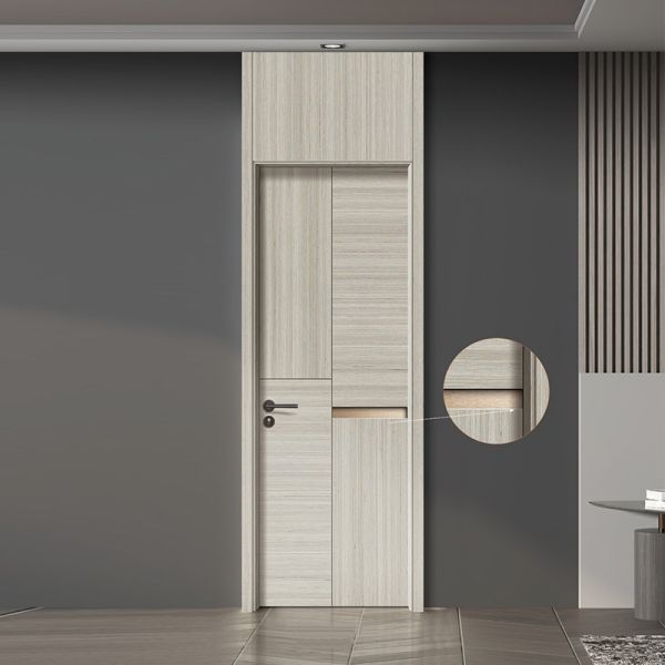 Modern Matching Wood Home Interior Door Set Paint Surface Technology