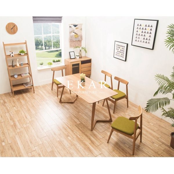 Latest Designs Solid Wood Furniture White Oak Dining Table
