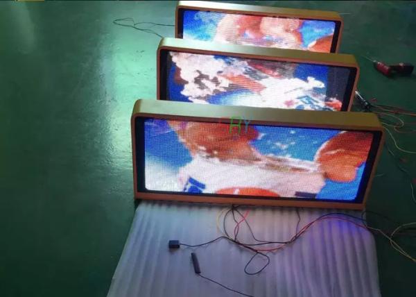 Outdoor Advertising Taxi LED Panel Taxi Top LED Display Advertising Light Box With 4g / Wifi Control
