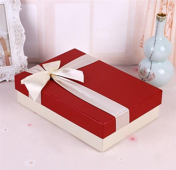 Luxury Wholesale Custom Packaging Paper Gift Box with Ribbon,wedding paper jewellery white gift box with ribbon closure
