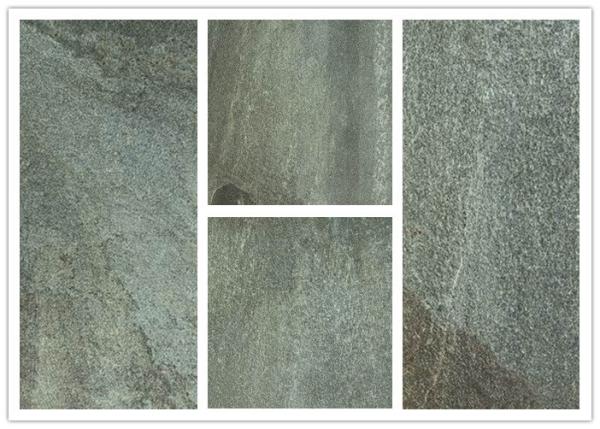 Matte Surface 24x24 Porcelain Tile Stone Look  Grey Color Concave Convex Pattern